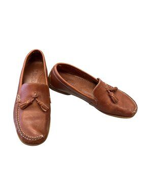 Dexter wms brown leather handmade dress casual loafers sz 8M SKU 10-041